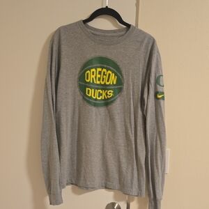 Oregon Ducks Gray Long Sleeve Shirt